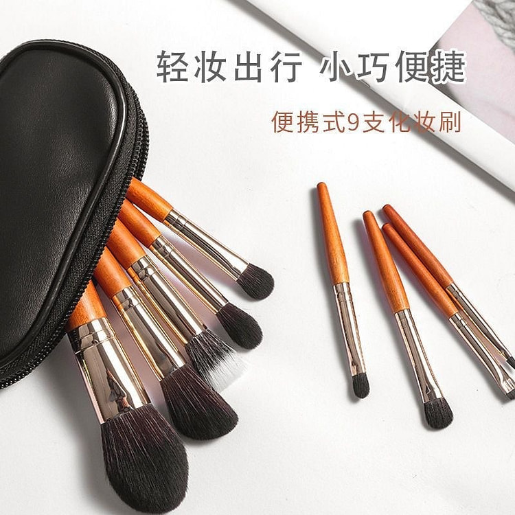 Mini Makeup Brush Set-Portable Travel Brush Set 1 each