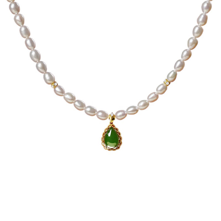 宫里上新 珍珠项链淡水串珠颈链 金色 11mm 1 盒