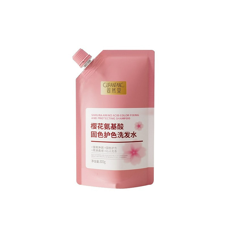 固然堂 樱花氨基酸固色洗发水 300g 固色亮泽 300 克
