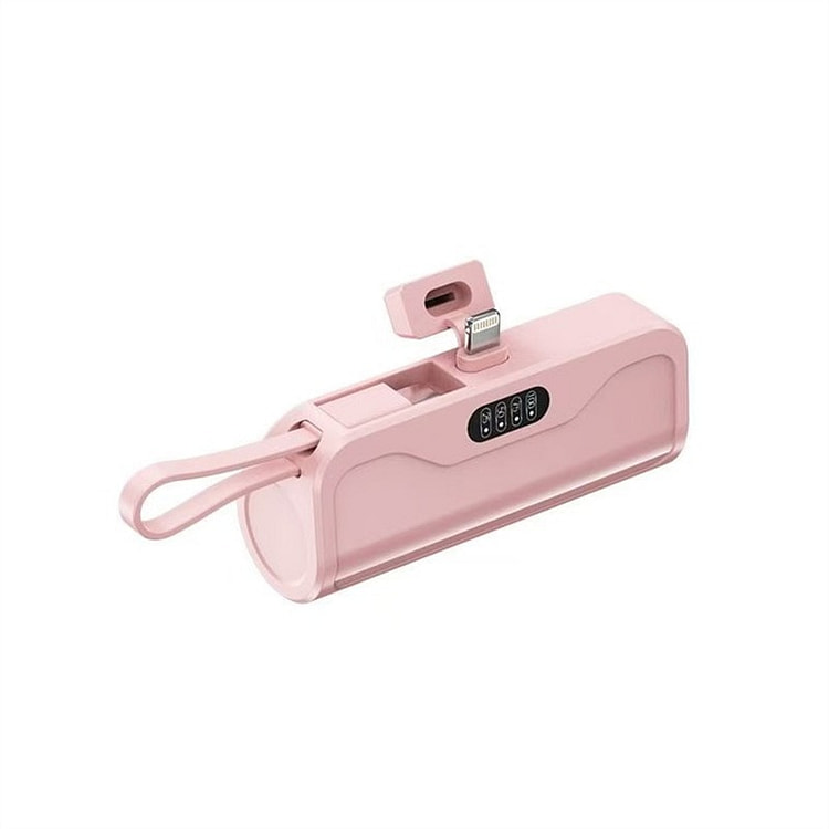 口袋无线胶囊充电宝 便携移动电源迷你快充苹果接口粉 1 份