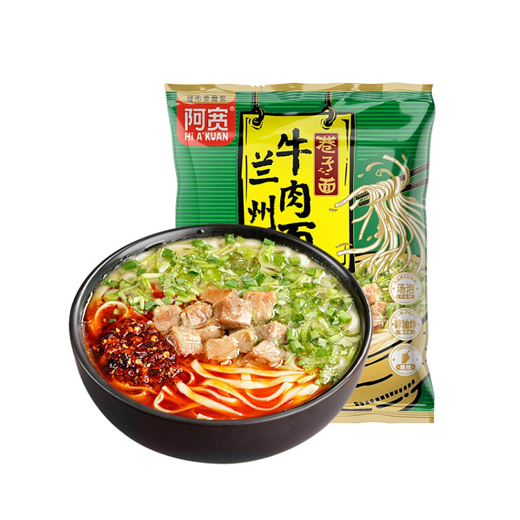 阿宽 巷子面兰州牛肉拉面泡面宿舍宵夜方便速食95克*1袋