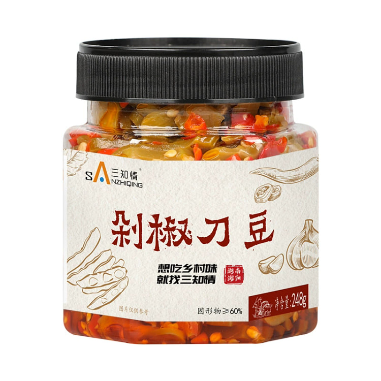 剁椒刀豆即食香辣下饭菜248g*1罐
