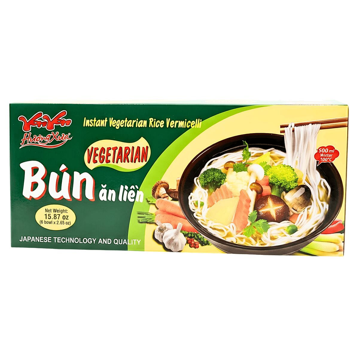 [HUONG XUA] Vegetarian Rice Vermicelli-75g(6 Pack) 1 each