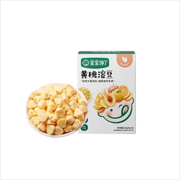 【中国直邮】宝宝馋了 黄桃溶豆 —— 无白糖添加的水果溶豆,守护宝宝甜蜜小食光(20g / 盒)