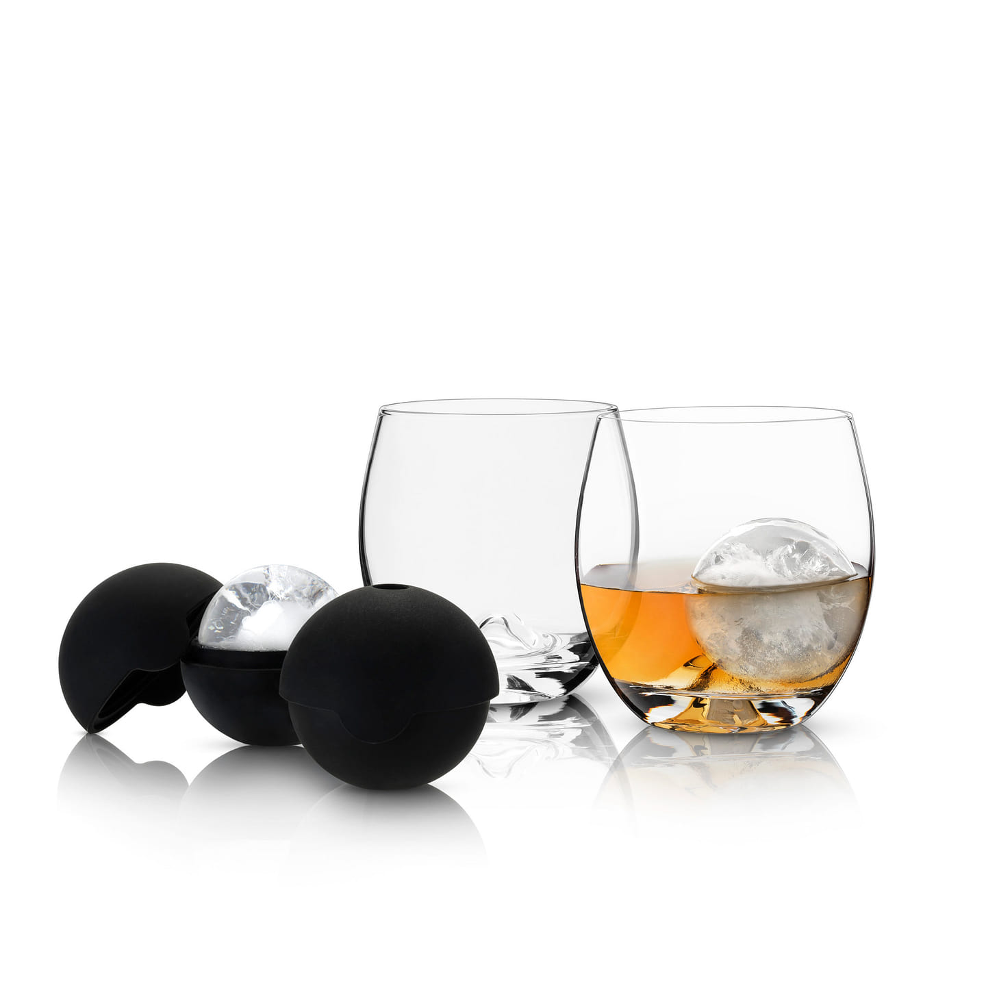 Glacier Rocks® 4-Piece Ice Ball Mold and Tumbler Set by Visk 4 each