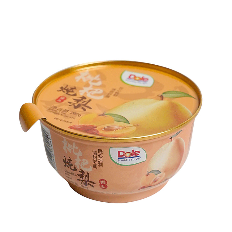 DOLE都乐枇杷炖梨小碗冰糖砀山酥梨水果罐头开罐280g*1罐