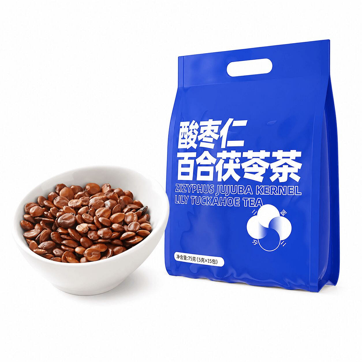 Zizyphus Jujuba Kernel Lily Tuckahoe Tea 15packs 75 g