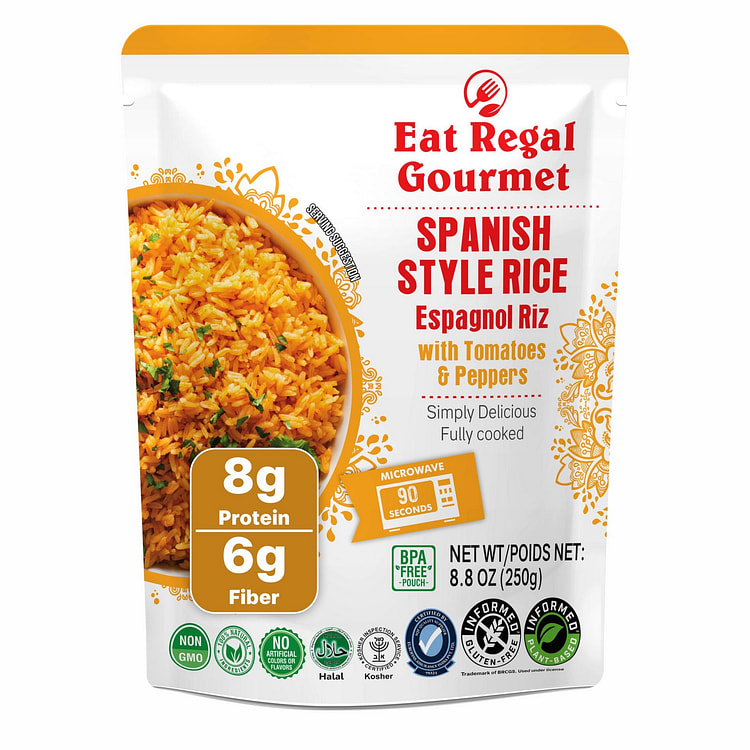 Eat Regal Spanish Rice with Tomatoes, Pack of 6 8.8 oz