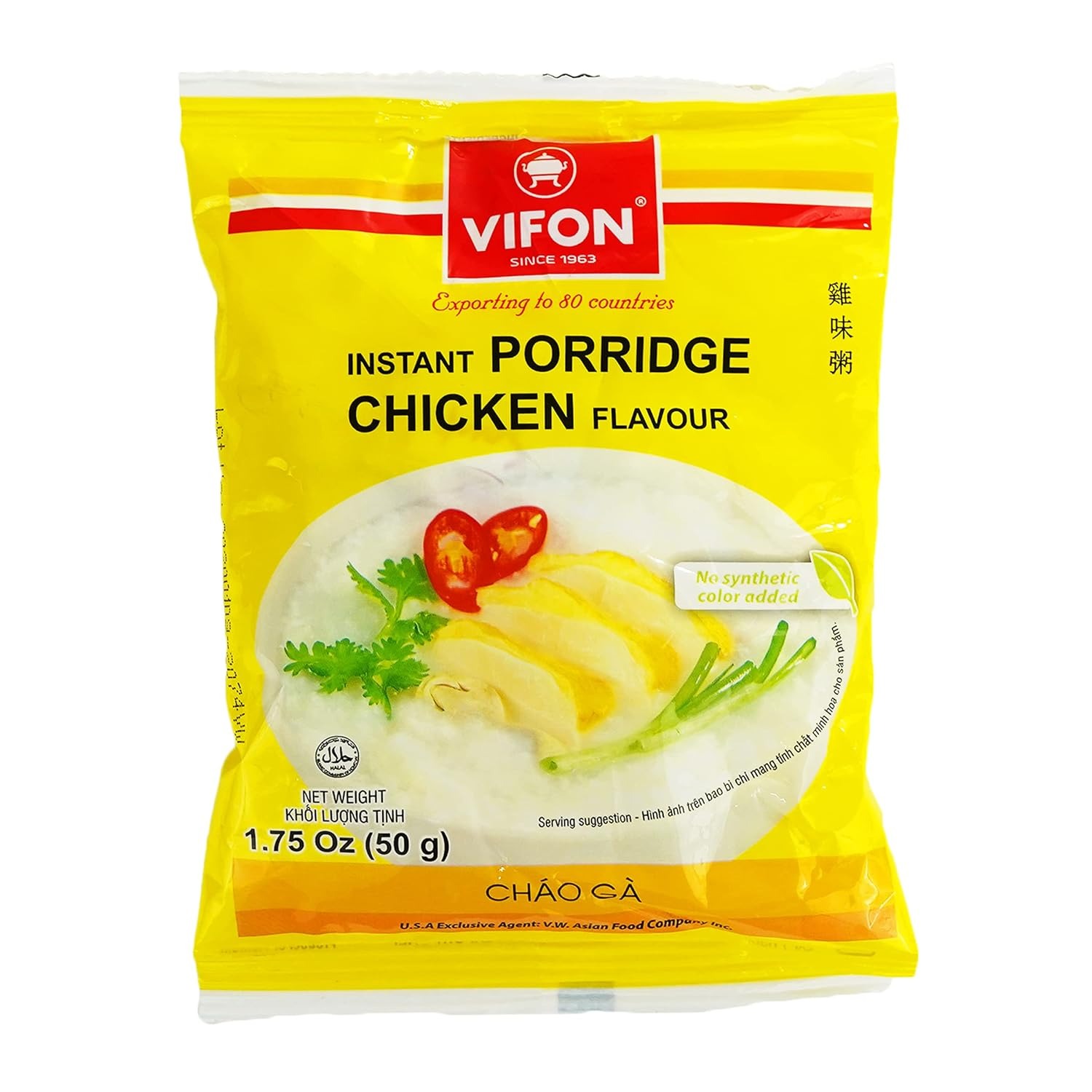 Vifon Instant Porridge, Chicken Flavor 1 count 1 個