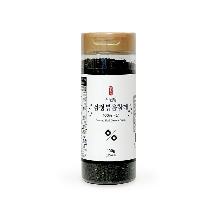 Seowondang 烤黑芝麻 - 100克