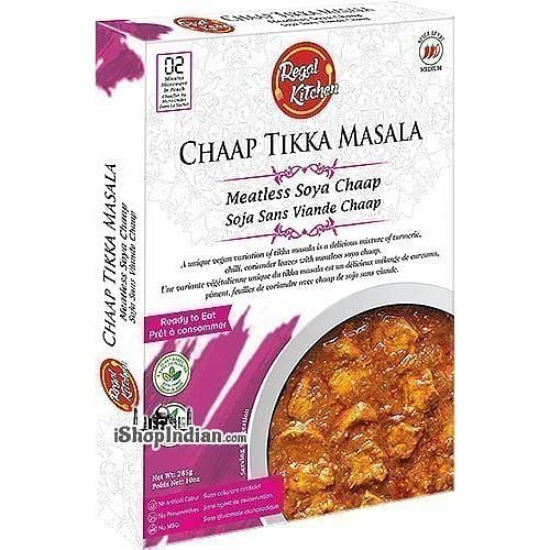 Regal Kitchen Chaap Tikka Masala – Tikka Masala Soya Curry (Ready-to-Eat), 10 oz box 10 oz