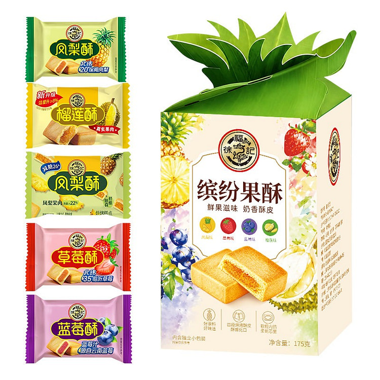 徐福记缤纷果酥礼盒175g 175 克