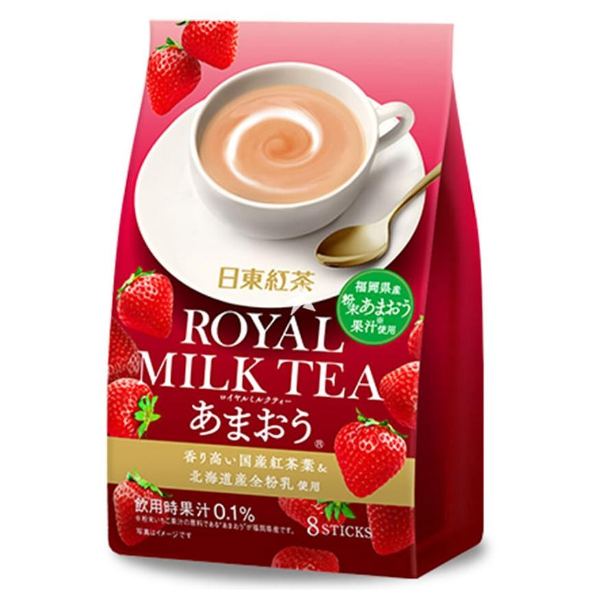 Nittoh Tea Royal Milk Tea Amaou Strawberry 8pcs 112 g