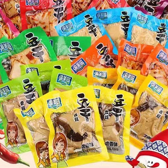 【渝美滋】香菇豆干 8种口味混合 小包装零食 开袋即食 1000g*1盒 1000 克
