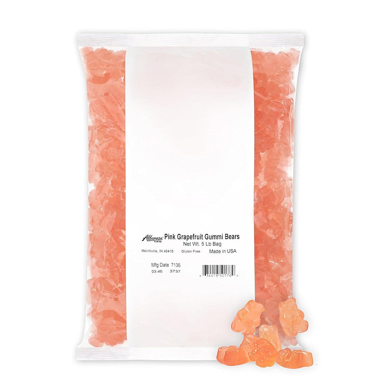 Albanese Pink Grapefruit Gummi Bears 5 lb 1 each