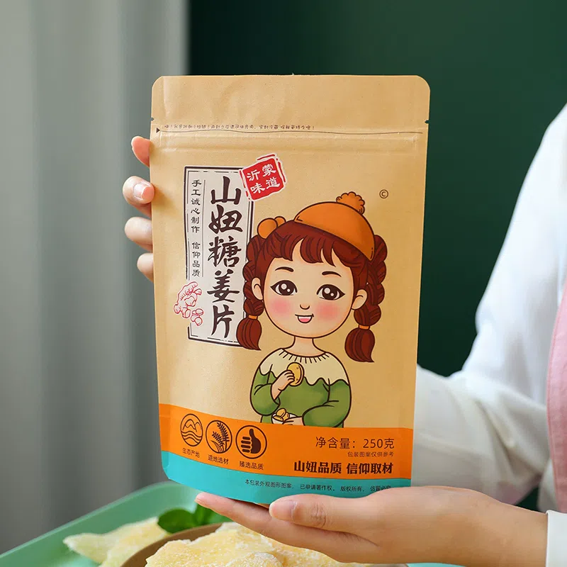 Sugar ginger slices, dried mountain girl * 1 bag 250 g
