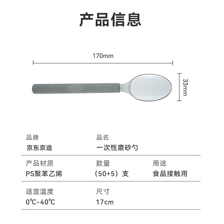 50 Individually Wrapped Disposable Spoons 1 each