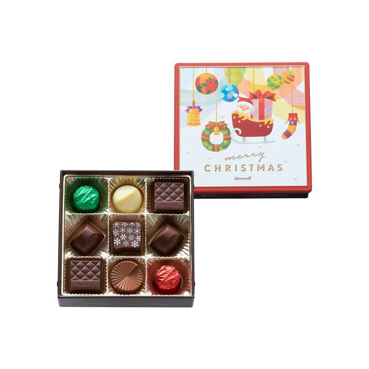 Morozoff Xmas Assorted Chocolate Gift Box 9pcs 1 each