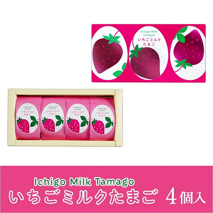 Strawberry Filling Sandwich Egg Cake 4 Pieces/