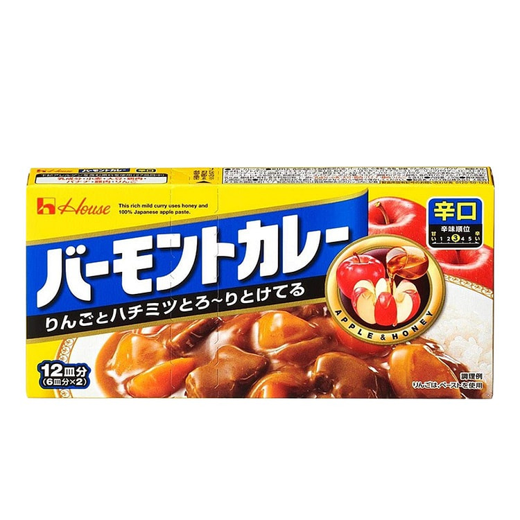 日本原装进口苹果咖喱块230g辛口中辣 230 克