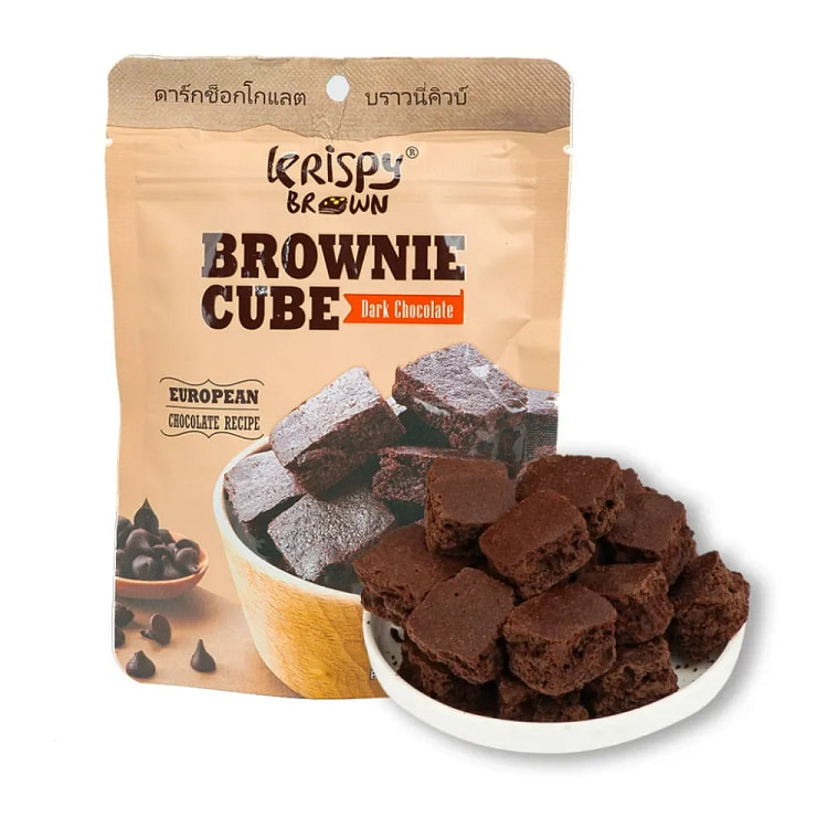 Krispy Brown Dark Chocolate Brownie Crunch Bites 45 g