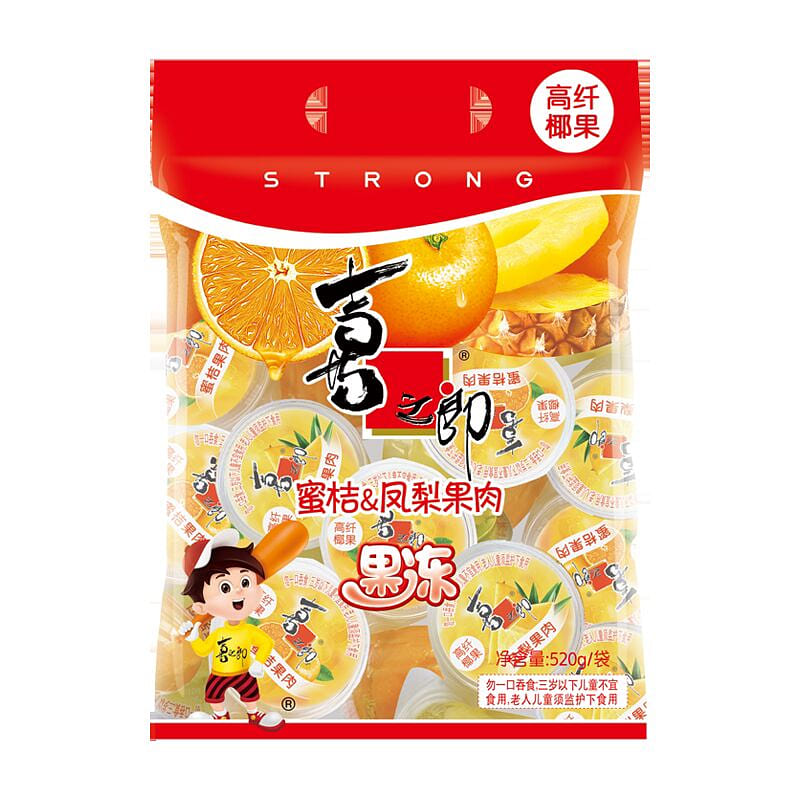 Ginger orange pineapple coconut jelly 520g * 1 bag 520 g