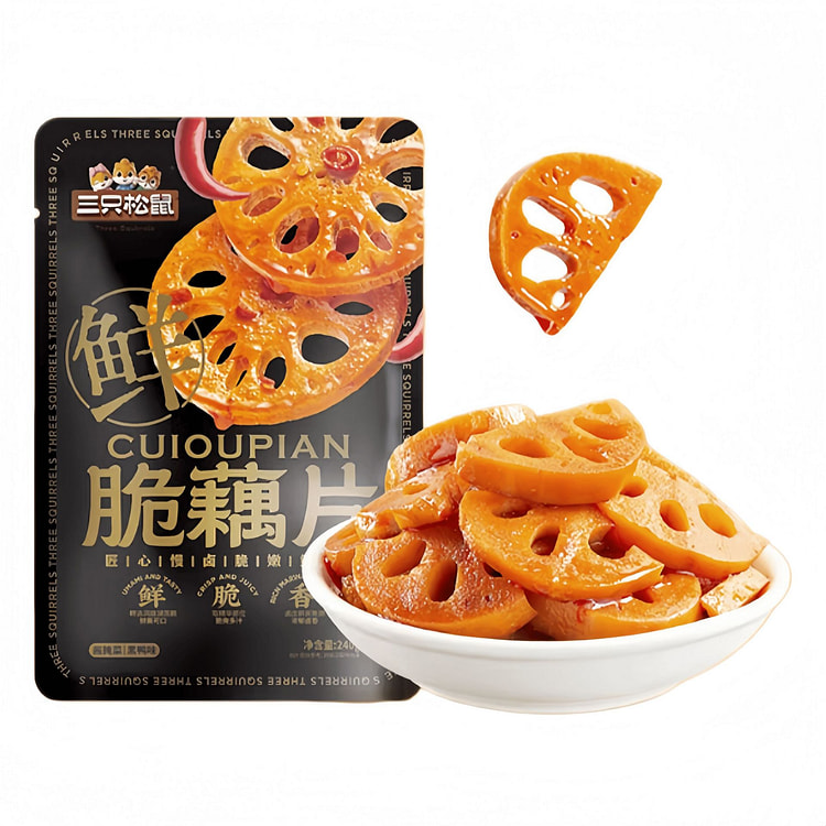 三只松鼠 藕片黑鸭味辣味脆藕片卤味 240g*1袋 240 克