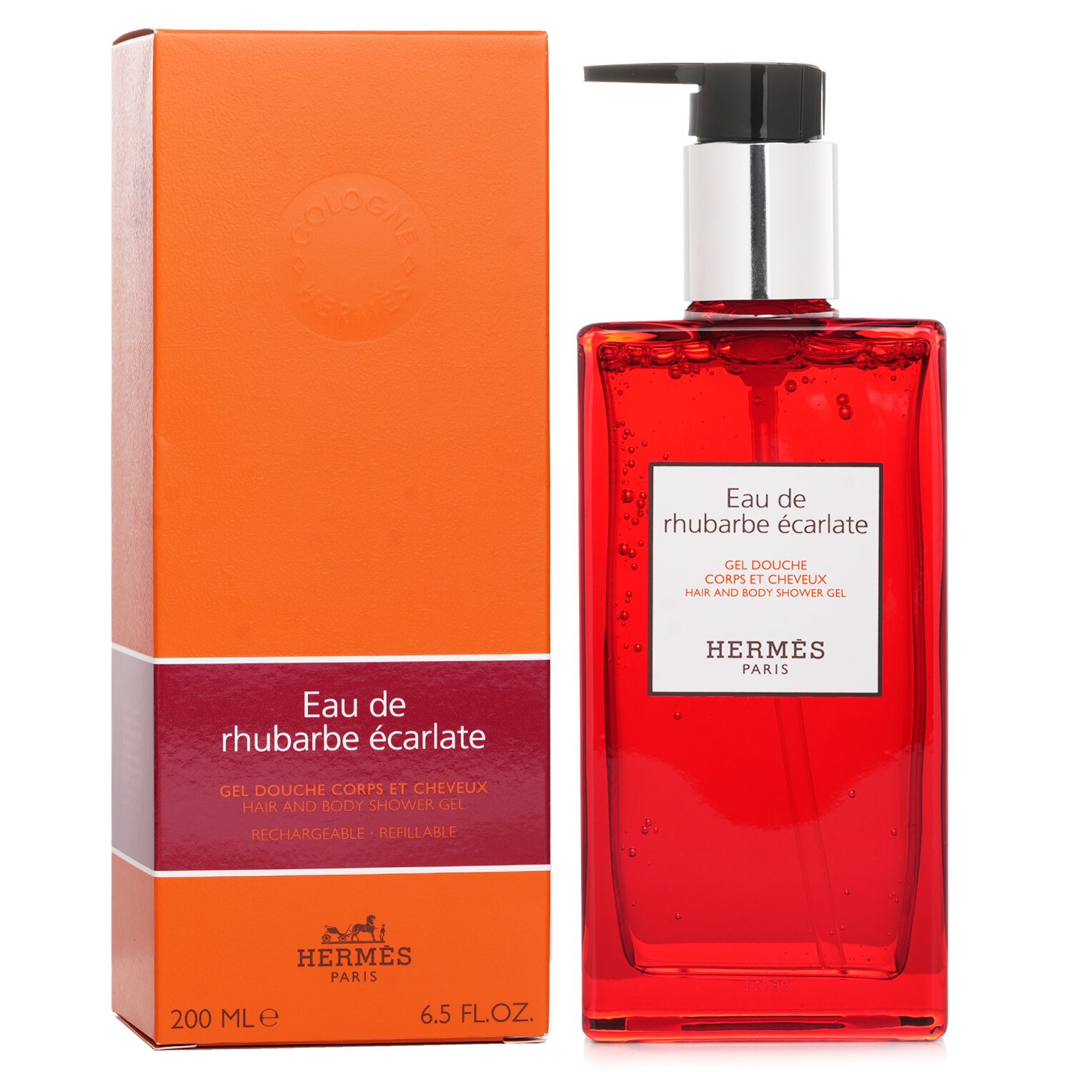 HERMES Eau de Rhubarbe Écarlate ボディローション Amazon.com : Hermes Eau De Rhubarbe Écarlate Refillable
