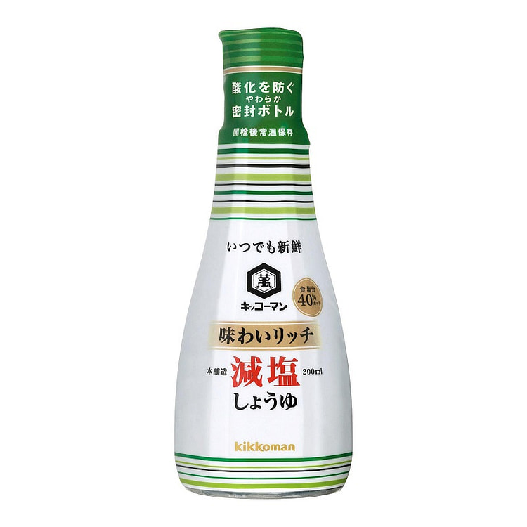 Kikkoman Low Salt Soy Sauce 200ml 1 each
