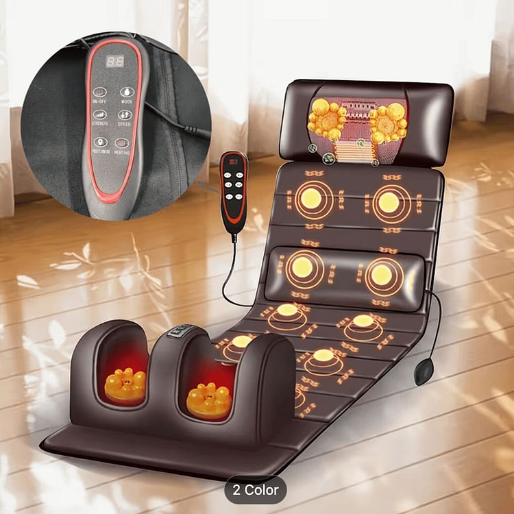 1 Large Brown Full Body Heating Massagers, 1 case