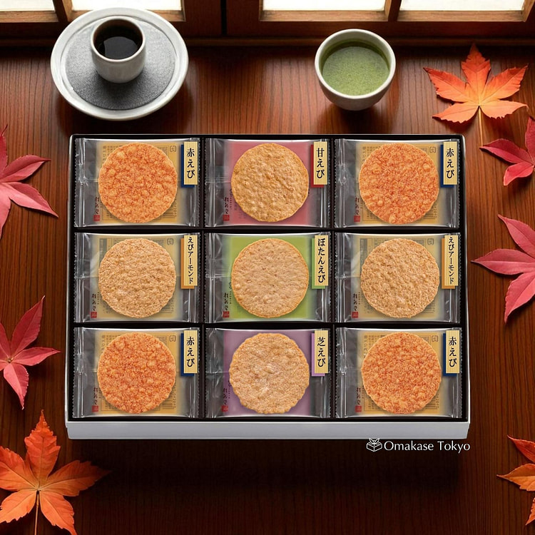 Keishindo Grilled Shrimp Senbei Assortment Individ