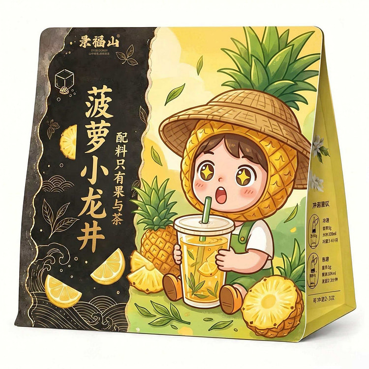 景福山菠萝龙井茶袋100g夏天泡水喝的冷泡茶龙井 100 克