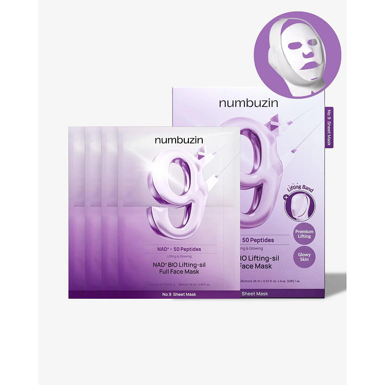 NUMBUZIN No.9 NAD+ Lifting Mask 4 Sheets 1 each