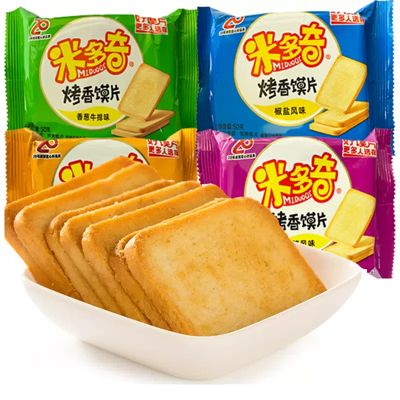 米多奇烤馍片50g*1孜然味 馒头片充饥饼干 50 克
