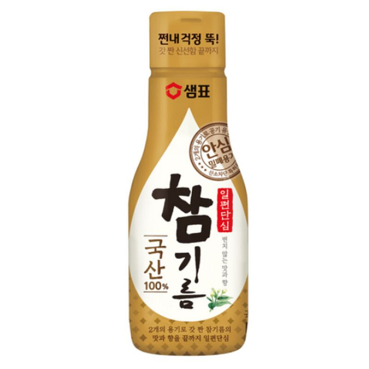 [한국 직배송] 샘표 일편단심 국산 참기름 200ml, 1개