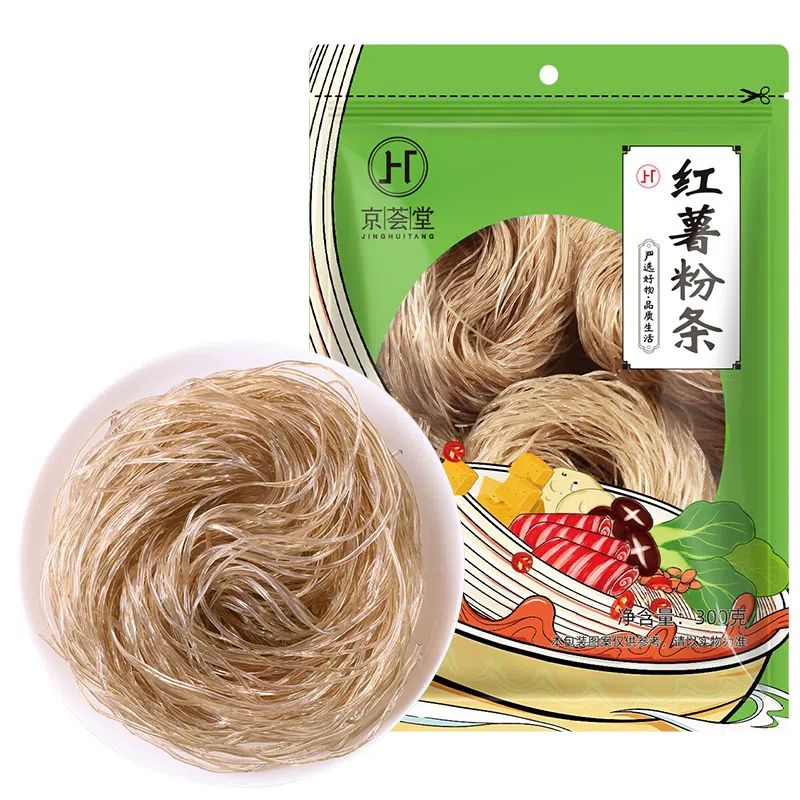 Jinghuitang Sweet Potato Noodles 300g * 1 Bag Jindao Round Noodles Hot Pot Noodles 300 g