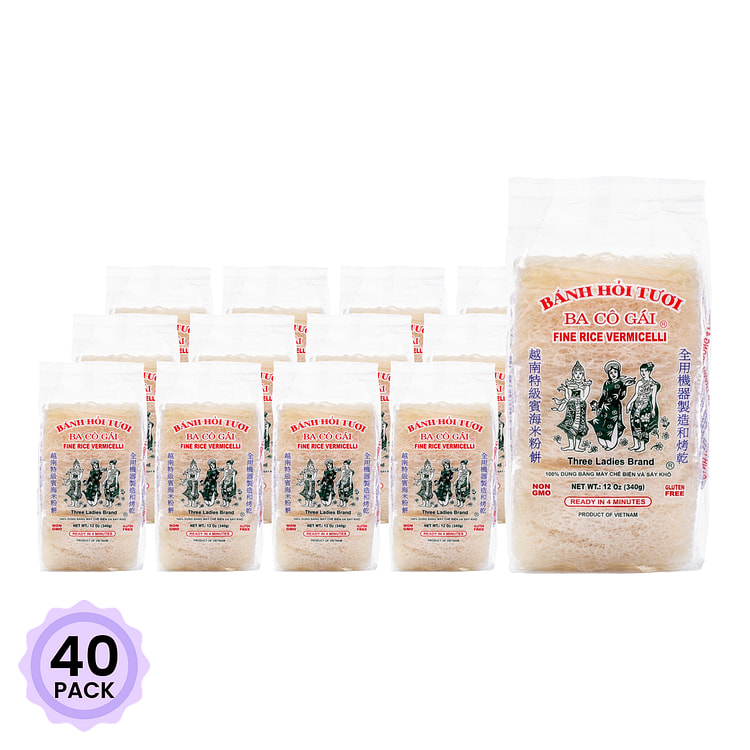 Three Ladies 越南特级宾海米粉饼 12 盎司*40 包