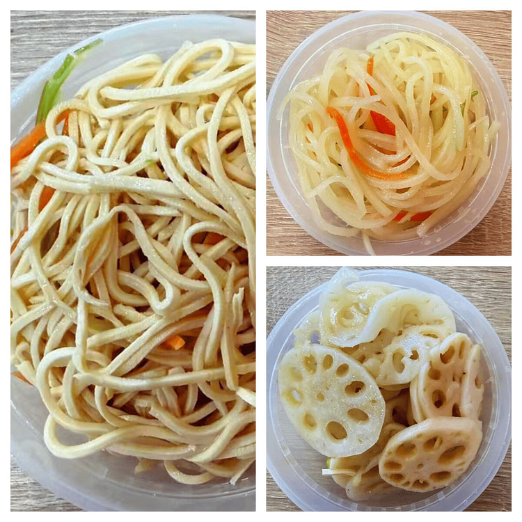 爽口凉菜素三拼 430 (藕片,干丝,土豆丝) 1 份