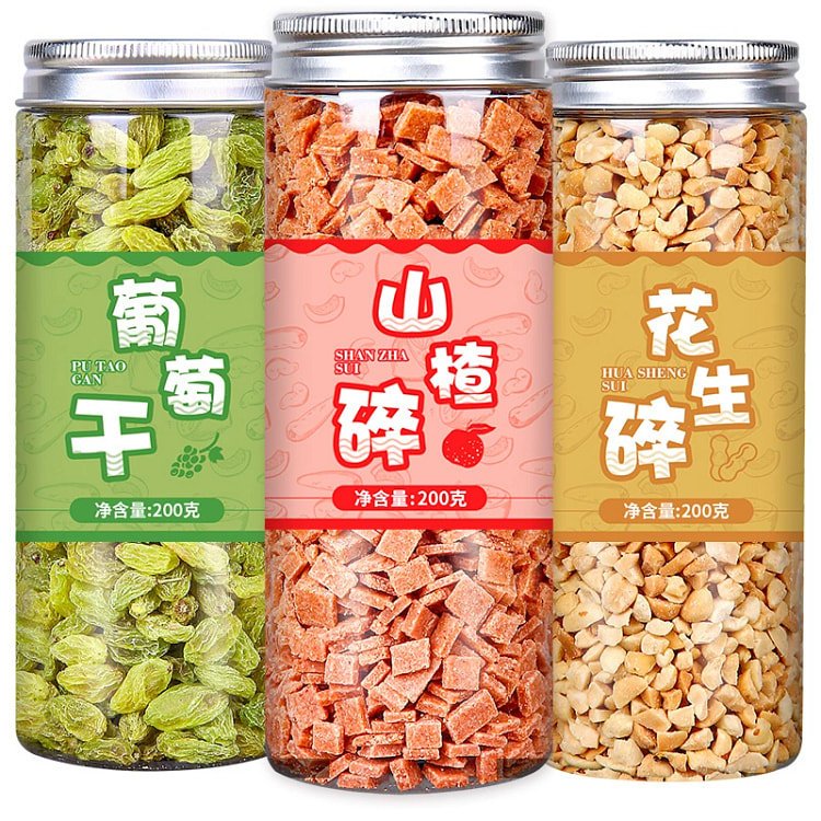山楂碎+花生碎+葡萄干600g 冰粉配料