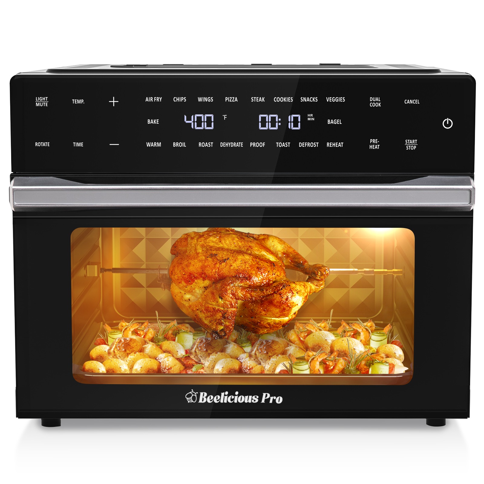 Beelicious Pro-32 qt oversized air fryer, 19 in 1 20 lb