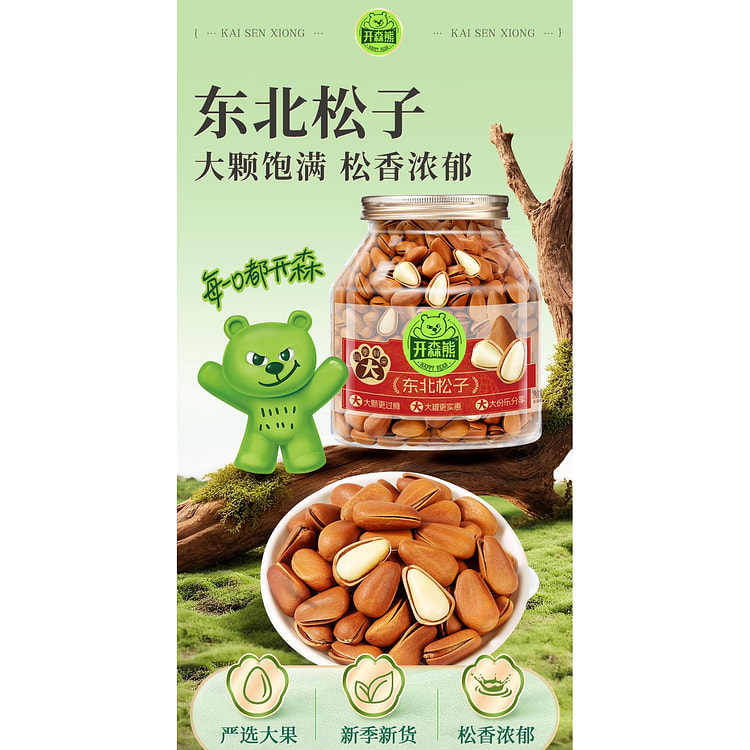 开森熊松子500g*1罐 500 克