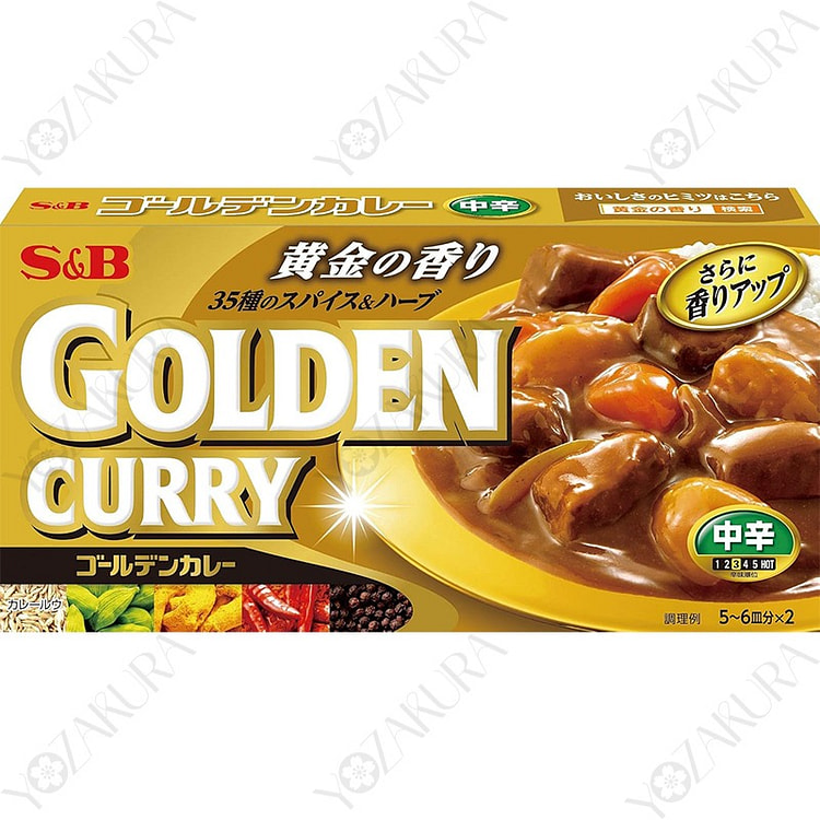 S&B 黄金咖喱 中辣 198g