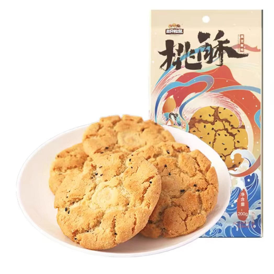 三只松鼠桃酥200g*1袋网红休闲零食饼干早餐小吃 200 克