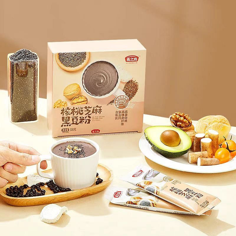 Yan Zhi Fang Walnut sesame black bean powder 320g*1 box 320 g
