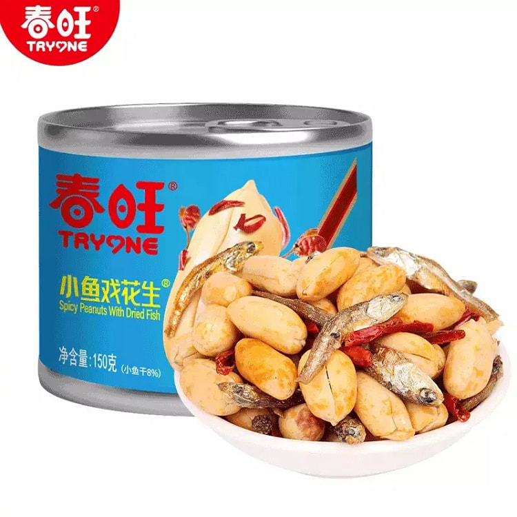 春旺 小鱼戏花生麻辣味150g*1罐 150 克