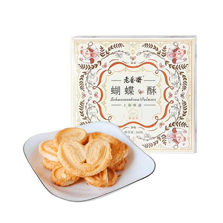 老香斋 上海老字号金牌蝴蝶酥 200 克