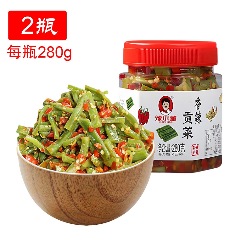 辣小董 香辣贡菜 农家小菜爽脆开味 280g*2瓶