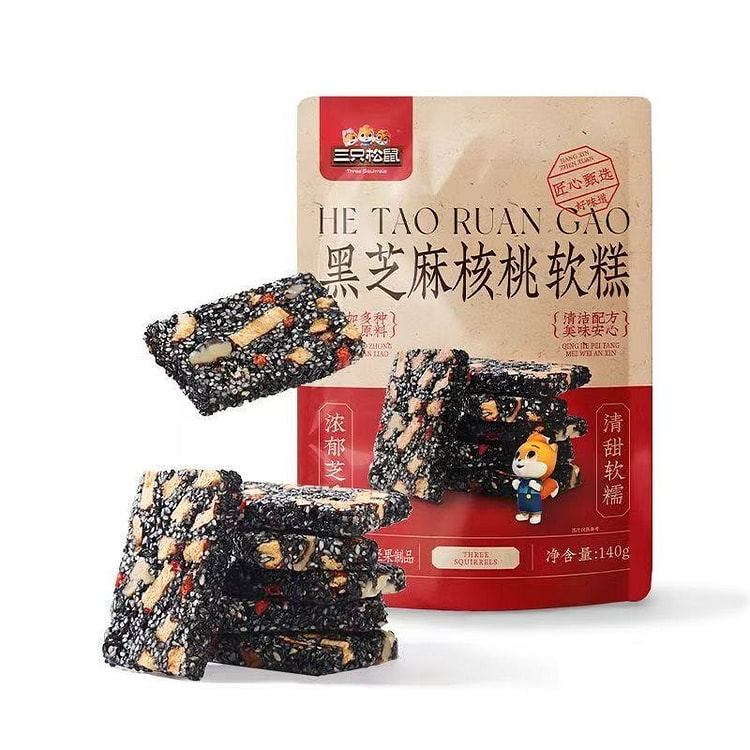三只松鼠黑芝麻核桃软糕140g*1袋 1 包