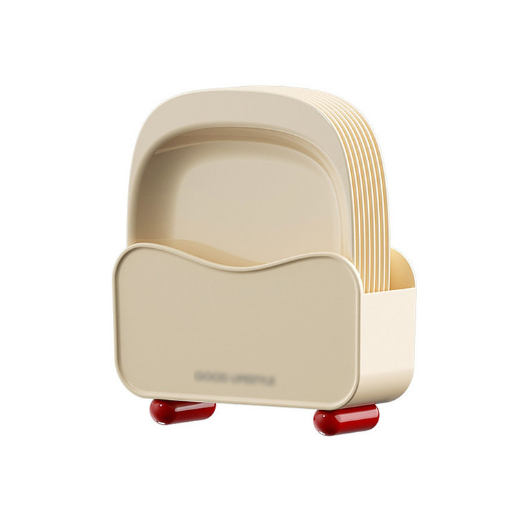 Small serving dishes with bases - beige, 8 pieces 1 pack