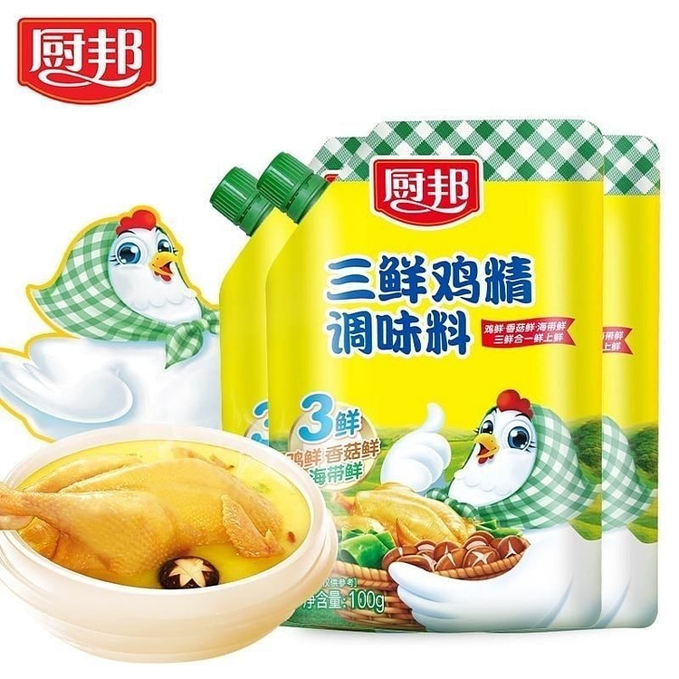 厨邦三鲜鸡精味精鸡精带嘴炖汤炒菜提鲜餐饮装调味料 100 克